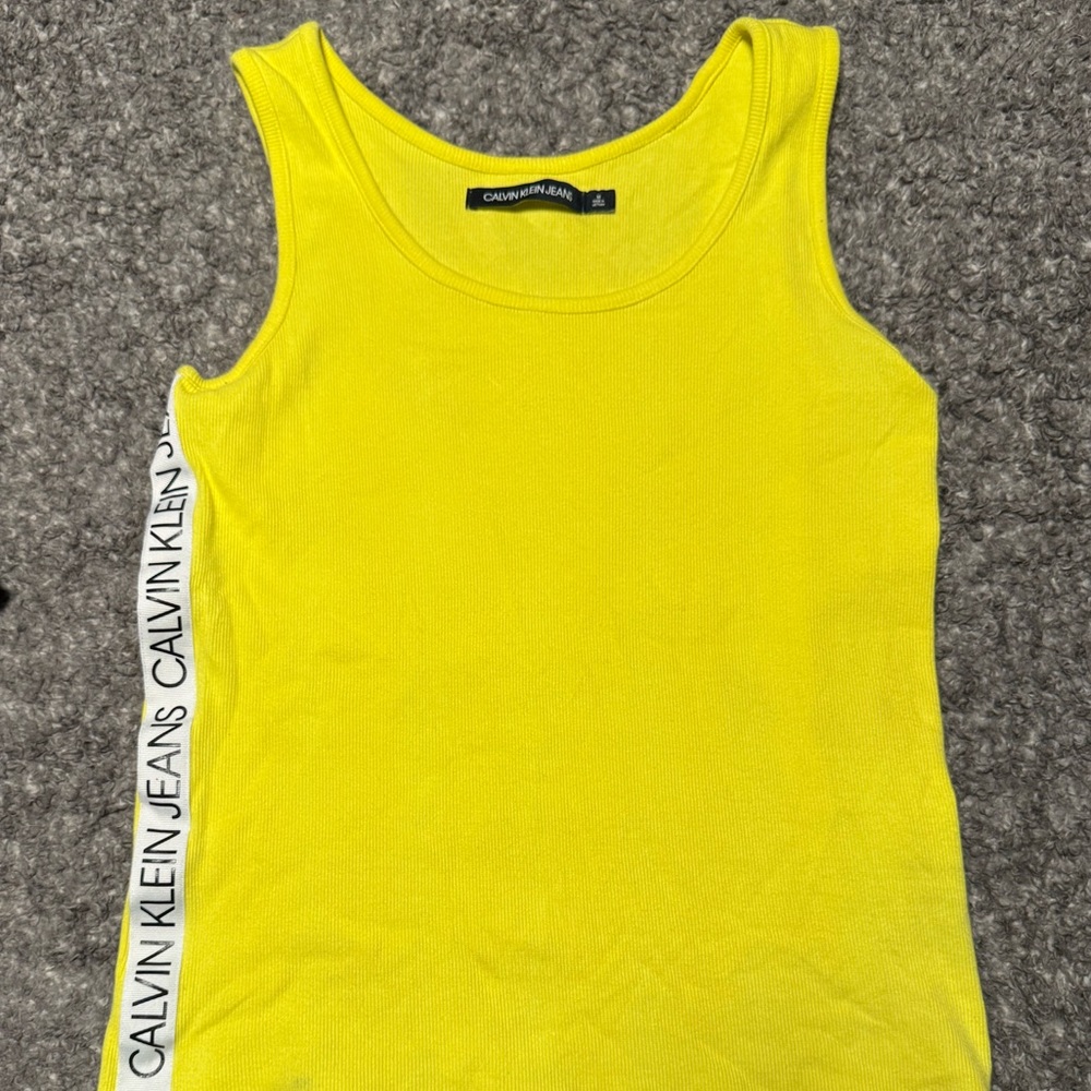 Calvin Klein Jeans Bright Yellow Tank Top